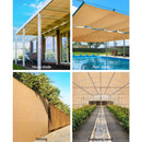Instahut 70% Shade Cloth 1.83x20m Shadecloth Sail Heavy Duty Beige-4