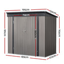 Giantz Garden Shed 1.95x1.31M Sheds Outdoor Storage Steel Workshop House Tool Double Door-2