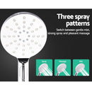 Cefito 9'' Rain Shower Head Set Handheld Round High Pressure Black-7