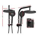 Cefito 9'' Rain Shower Head Set Handheld Round High Pressure Mixer Tap Black-2