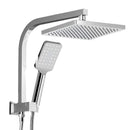 Cefito 8'' Rain Shower Head Set Handheld Square High Pressure Chrome-1