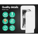 Cefito 8'' Rain Shower Head Set Handheld Square High Pressure Mixer Tap Chrome-7