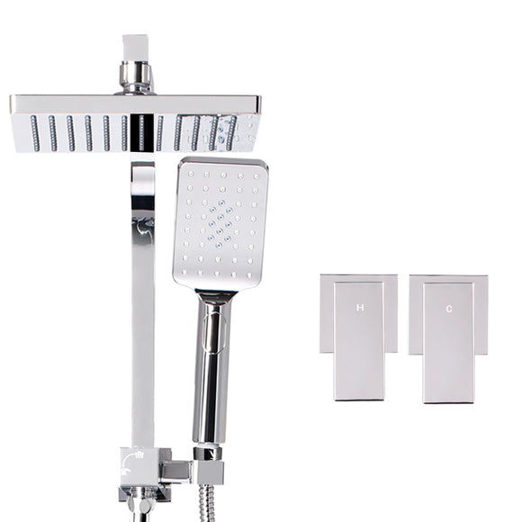 Cefito 8'' Rain Shower Head Set Handheld Square High Pressure wins Tap�Chrome