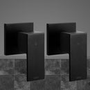 Cefito Shower Twins Tap Wall Bath Taps Brass Hot Cold Basin Bathroom Black-8