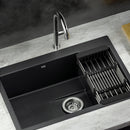 Cefito Kitchen Sink 80X48CM Granite Stone Kitchen Sinks in Black-8