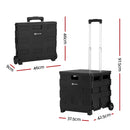 Emajin Foldable Shopping Cart Trolley Grocery Basket Rolling Wheel Portable 35KG-2