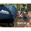 Weisshorn Double Swag Camping Swags Canvas Free Standing Dome Tent Dark Blue 4CM-3