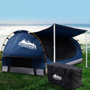 Weisshorn Double Swag Camping Swags Canvas Free Standing Dome Tent Dark Blue 4CM-7