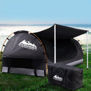 Weisshorn Double Swag Camping Swags Canvas Free Standing Dome Tent Dark Grey 4CM-7