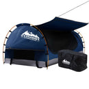 Weisshorn King Single Swag Camping Swags Canvas Free Standing Dome Tent Blue-1