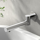 Cefito Bathroom Mixer Spout Wall Bath Tap Round Swivel Bathtub Chrome-5