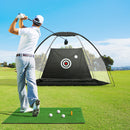Everfit 3M Golf Practice Net And Training Mat Set Driving Target Black-8