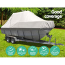 Seamanship Boat Cover 19-21ft Trailerable Jumbo Marine Grade Heavy Duty Grey-3