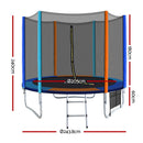 Everfit 8FT Trampoline for Kids w/ Ladder Enclosure Safety Net Pad Gift Round-2