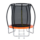 Everfit 6FT Trampoline for Kids w/ Ladder Trampoline Enclosure Safety Net Rebounder Orange-1