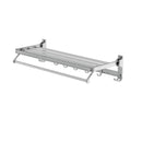 Towel Rail Rack Holder 4 Bars Wall Mounted Aluminium Foldable Hanging Hook-1