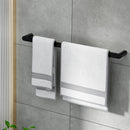 Towel Rail Rack Holder Single 600mm Wall Mounted Stainless Steel Black-4