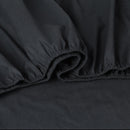 Elan Linen 100% Egyptian Cotton Vintage Washed 500TC Charcoal Double Bed Sheets Set-3