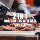 Havana Outdoors Charcoal 2-IN-1 BBQ Smoker Grill Barbecue Outdoor Cooking-2