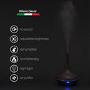 Essential Oil Diffuser Ultrasonic Humidifier Aromatherapy LED Light 200ML 3 Oils - Dark Wood Grain-4