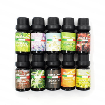 10 Pack Aroma Diffuser Oils Aromatherapy Fragrance 10ml Gift Pack - 0