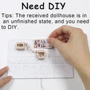 Dollhouse Miniature with Furniture Kit Plus Dust Proof and Music Movement - Cat Coffee (Valentine's Day Gift Idea)-6