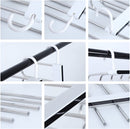 2 Pack Adjustable Multi-Layer 6 in 1 Pants Hanger for Wardrobe and Home Storage (White)-3