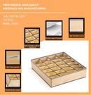 Set of 2 Fabric Drawer Organizer Divider Storage Boxes for Storing Socks, Underwear, Ties, Scarves (Beige)-8