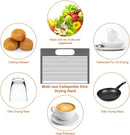 2 Pack Large Stainless Steel Roll Up Dish Drying Rack with Utensil Holder for Home Kitchen-3