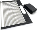2 Pack Large Stainless Steel Roll Up Dish Drying Rack with Utensil Holder for Home Kitchen-9