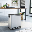 Dual Kitchen Bin 2x15L Waste Separator-3