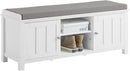 Shoe Cabinet Bench, White-1