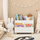 Kids Storage Bookcase 3 Compartments, White-2