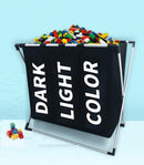 3 in 1 Large 135L Laundry Clothes Hamper Basket with Waterproof bags and Aluminum Frame (Black)-6