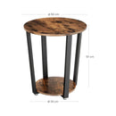 Round Side Table Shelf-6