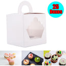 White cardboard Cupcake Box 25pcs-1