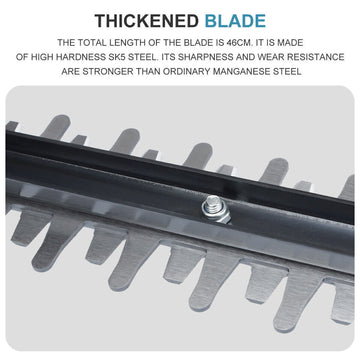 36V Cordless Electric Hedge Trimmer Garden Cutter Pruner W/ 3 Batteries - 0