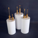 3PCS Display Stand Round Cylinder Pedestal w/ Balloon Set + LED Strip Wedding AU-9