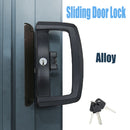 inside and outside key Sliding Patio Door Alloy Lock Set With 3 Keys Pull Handle Entrance Glass Door-9