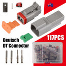 117PCS Deutsch Kit DT 2 Way Series Connector Plug Waterproof Auto Marine DT 2Pin-1
