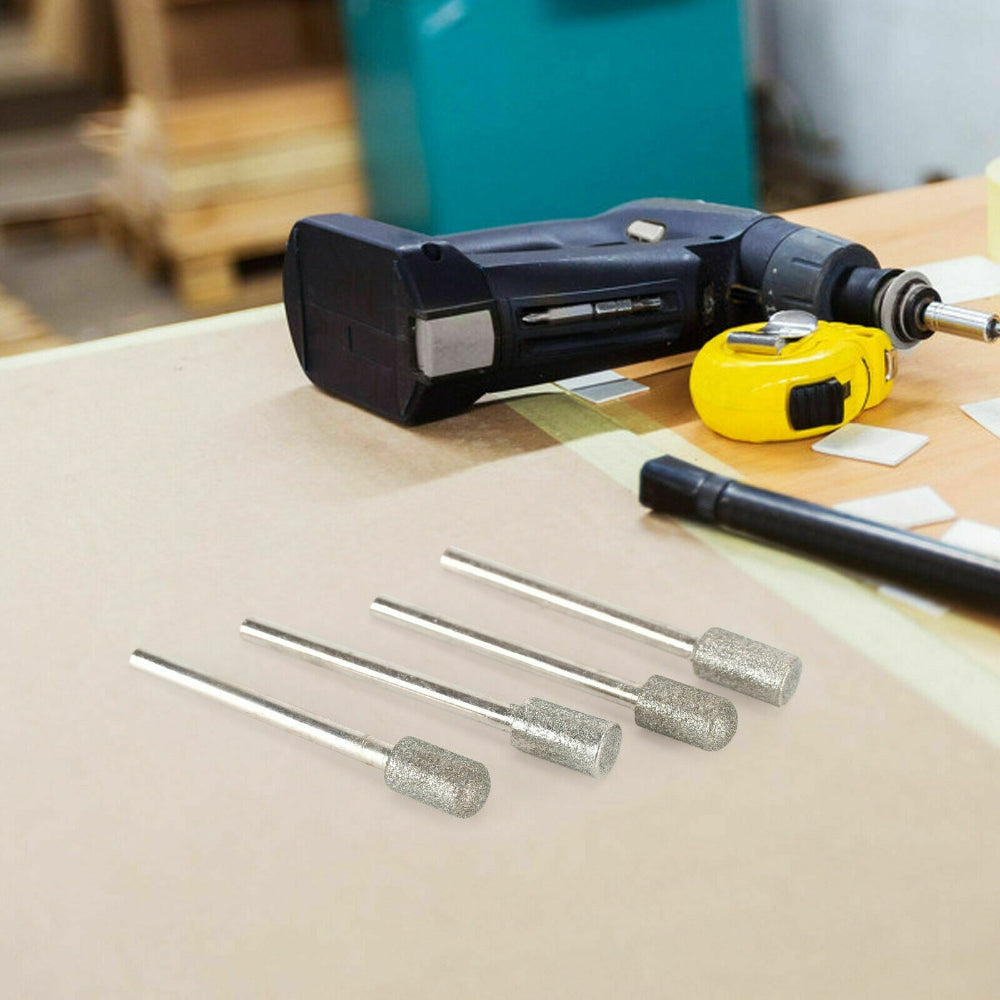 20pcs Diamond Grinding Heads Mini Drill Burrs Bit Set 3mm Shank for Rotary Tool - 0