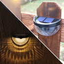 6PCS Solar Powered LED Wall Lights Door Fence Lights Outdoor Garden Lamp Light-5