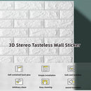 70CMx10M 3D Wall Paper Panel Foam Brick Self Adhesive Waterproof Wallpaper Sticker-6