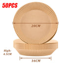 50PCS Air Fryer Disposable Paper Liner Set Non-Stick Pan Parchment Baking Paper-1