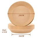 50PCS Air Fryer Disposable Paper Liner Set Non-Stick Pan Parchment Baking Paper-7