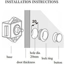 10PCS Push Button Drawer Cupboard Door Catch Lock Caravan Van Cabinet Latch Knob-4