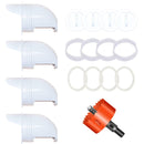 4 Port Chicken Feeder Poultry Feeder DIY Port PVC Gravity Fed Chicken Feeder-1