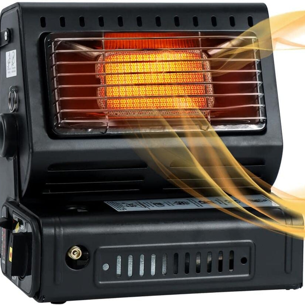 Portable Butane Gas Heater Camping Camp Tent Outdoor Hiking Camper Survival Black - 0