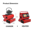 Portable Butane Gas Heater Camping Camp Tent Outdoor Hiking Camper Survival Red-8