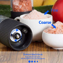 Electric Salt Pepper Mill Grinder Battery Powered LED Light Adjustable AU-6